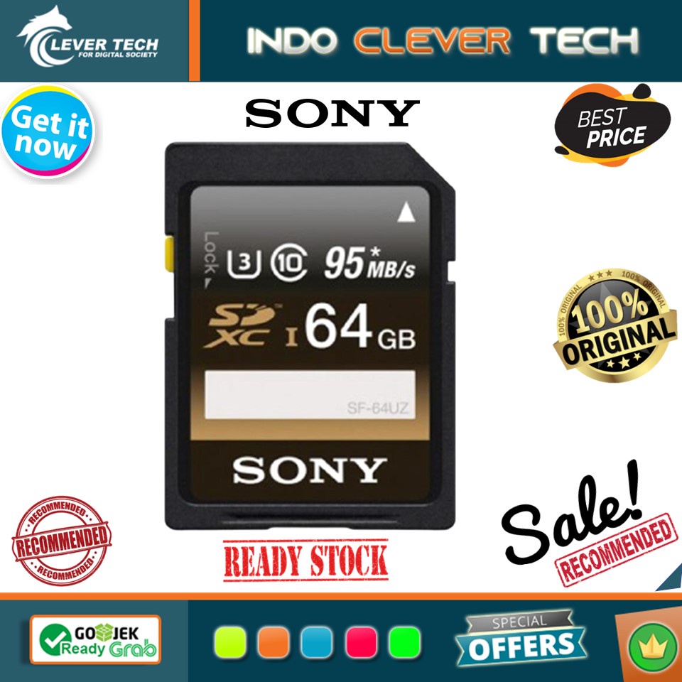 Sony SDXC 64GB/95MB/s SF-UZ Series / Memori Sony 64GB