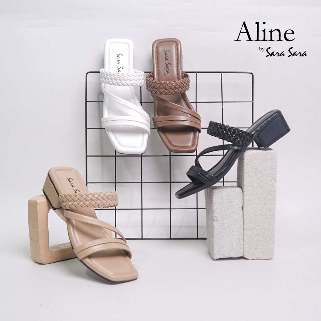 Sara Sara Aline Sendal Slop Wanita Casual Sandal Selop Cewek Motif Tali Cantik Size 36-40