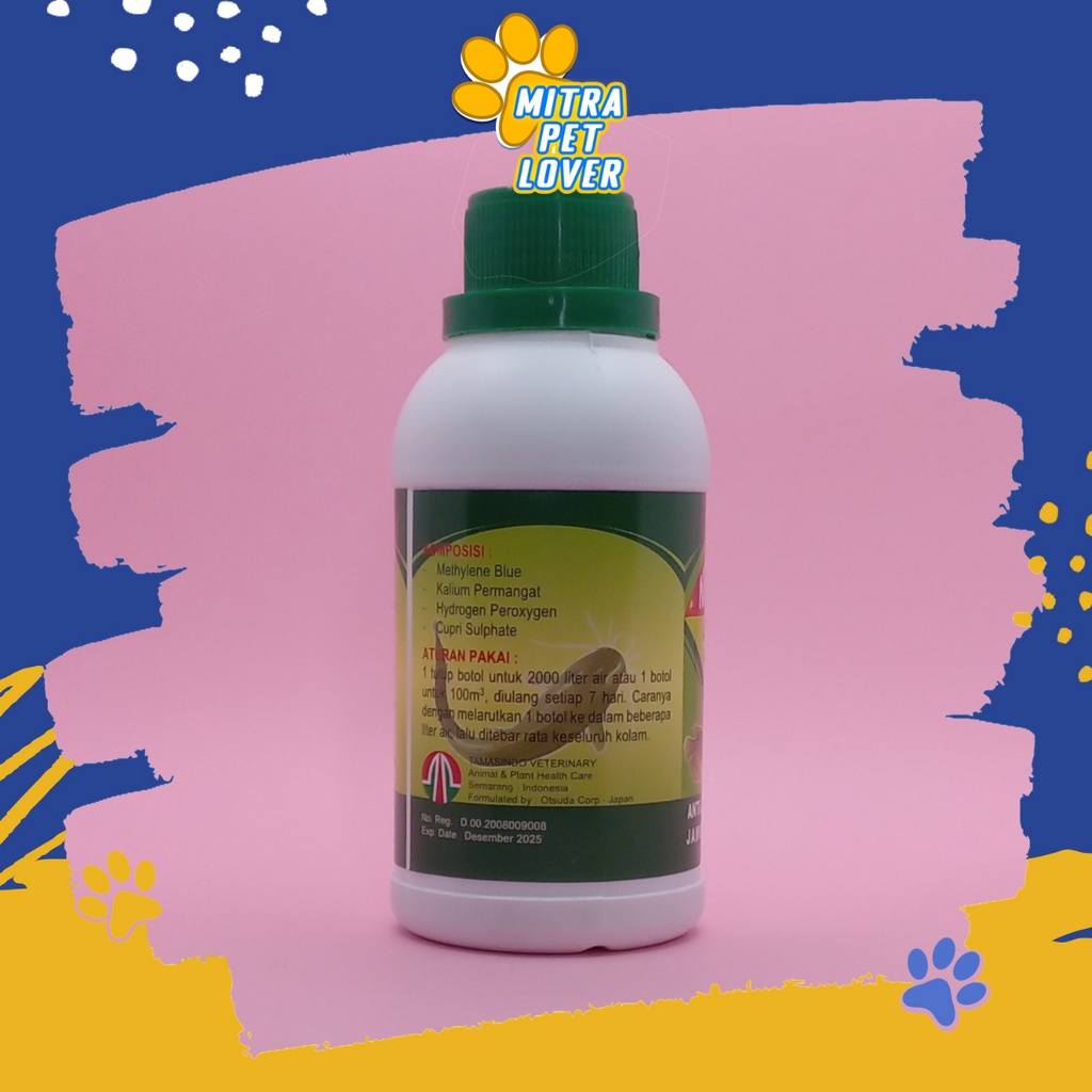 OBAT CAIR ANTI LUMUT UNTUK AIR KOLAM DAN AKUARIUM NEVER GREEN 250 ML BASMI JAMUR BAKTERI VIRUS SPORA ORGANIK PERBAIKI KUALITAS AIR