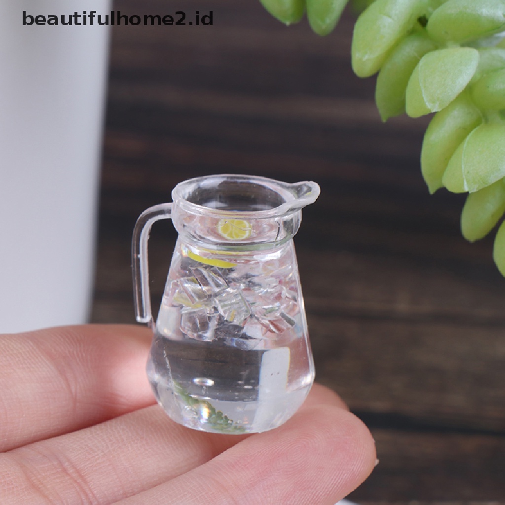 [beautifulhome2.id] 3pc/set Dollhouse Miniature food lemon Juice Jug cup for Dollhouse Furniture ID