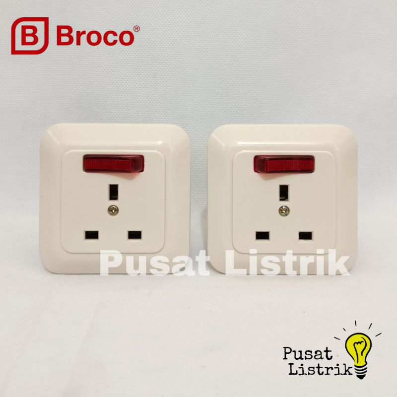 IB Stop Kontak AC Cream Broco Gracio 4155 Socket Outlet Witch Switch Inbow Gracio