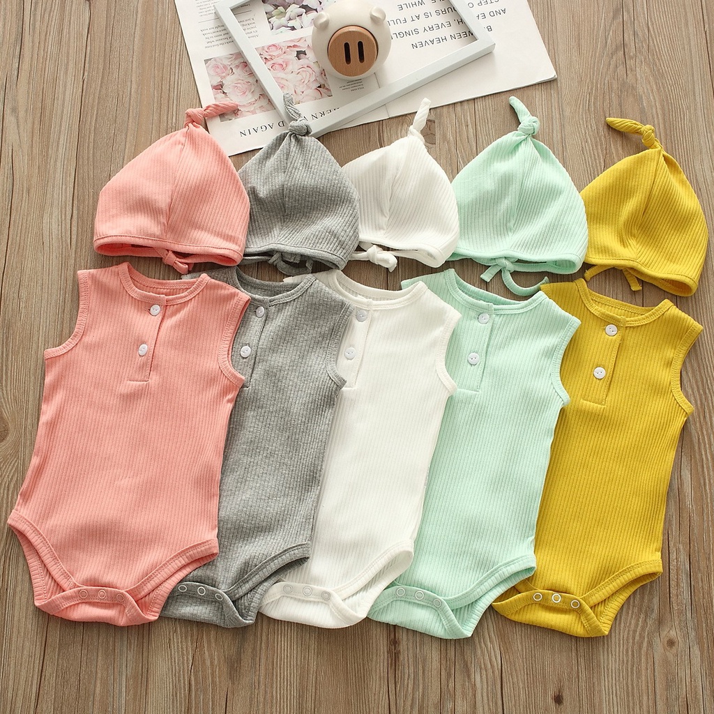 (free topi) 0-6bln JUMPER BUNTUNG BASIC BAYI NEWBORN | JUMPSUIT ROMPER BAJU PAKAIAN ANAK catalog YQER YH