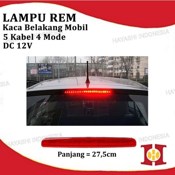 Lampu Rem Stop Belakang LED Brake Light Mobil Bis Truk Tempel Kaca