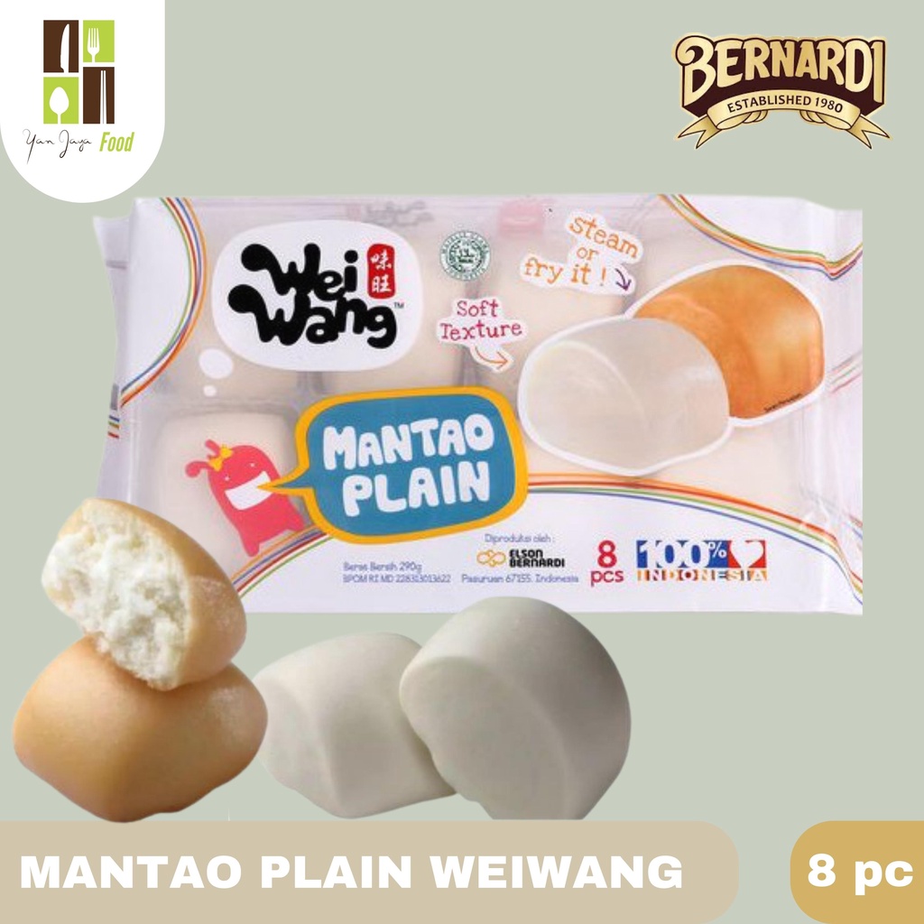 WEIWANG MANTAU MANTAO PLAIN ISI 8 PCS