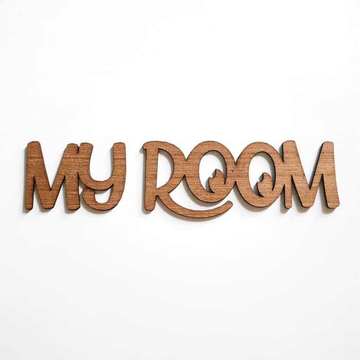 Sign Pintu Kamar Anak - MY ROOM - Sign Laser Kayu Hiasan Kamar Anak