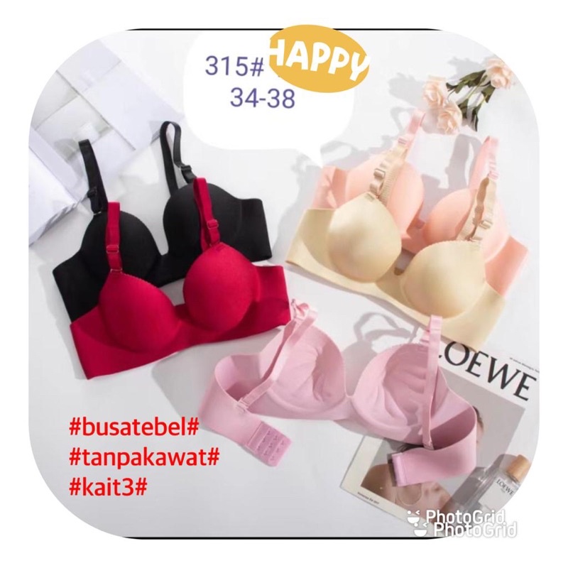 Bh | Bra push up seamless tanpa jahitan Washifuren 315 Tanpa kawat dan busa tebal