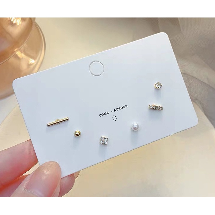 5pcs / Set Anting Stud Bentuk Hati Kupu-Kupu Bahan S925 Gaya Korea Untuk Wanita