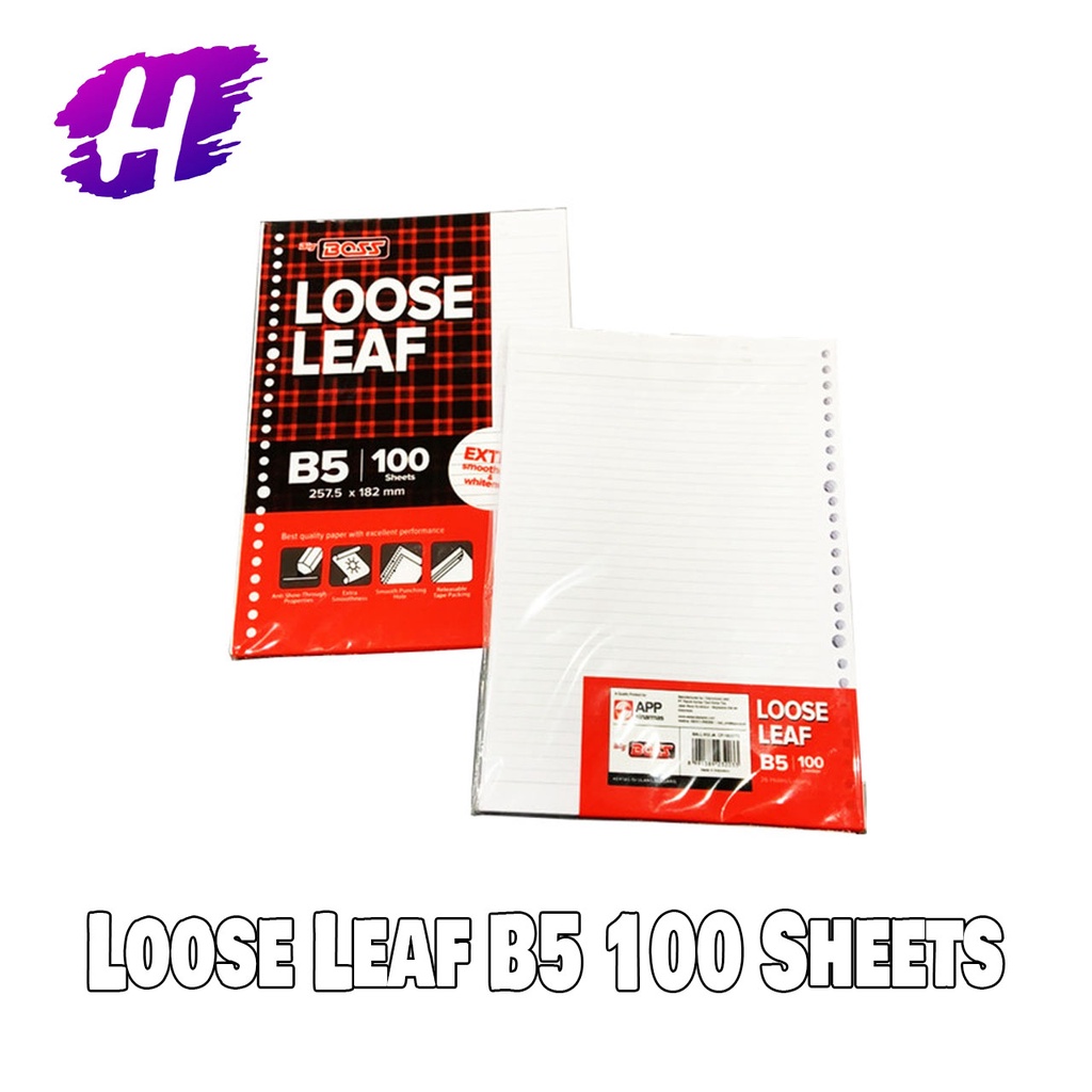 

Loose Leaf Garis B5 - 100lembar / kertas loose leaf / Kertas Loose Leaf BIG BOSS B5 - 100lembar