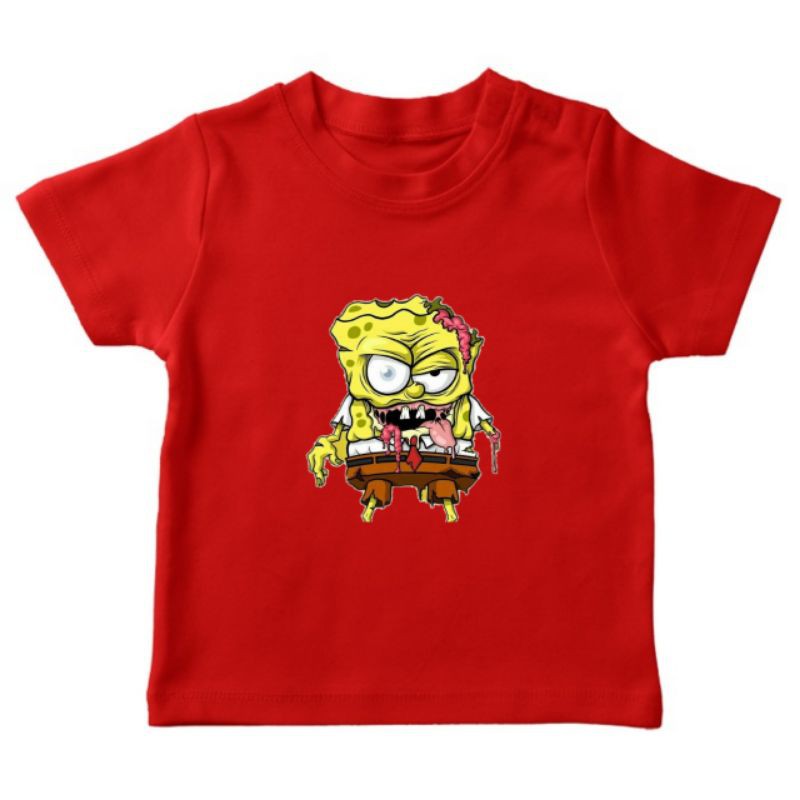 Kaos anak zombie spongebob squarepants -MAGSTORE98