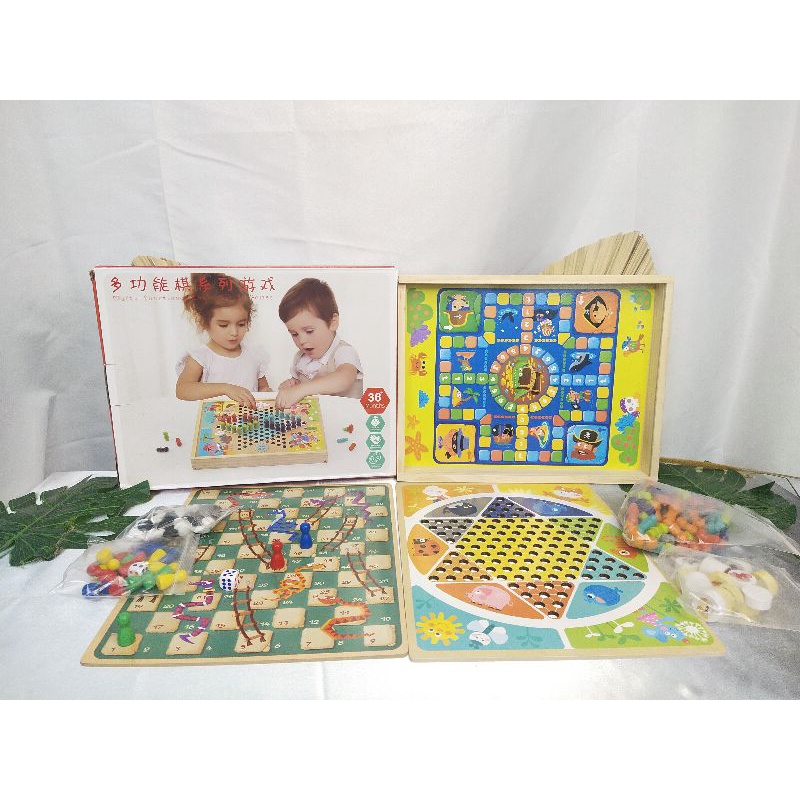 WOODEN BOARD GAME 9 IN 1