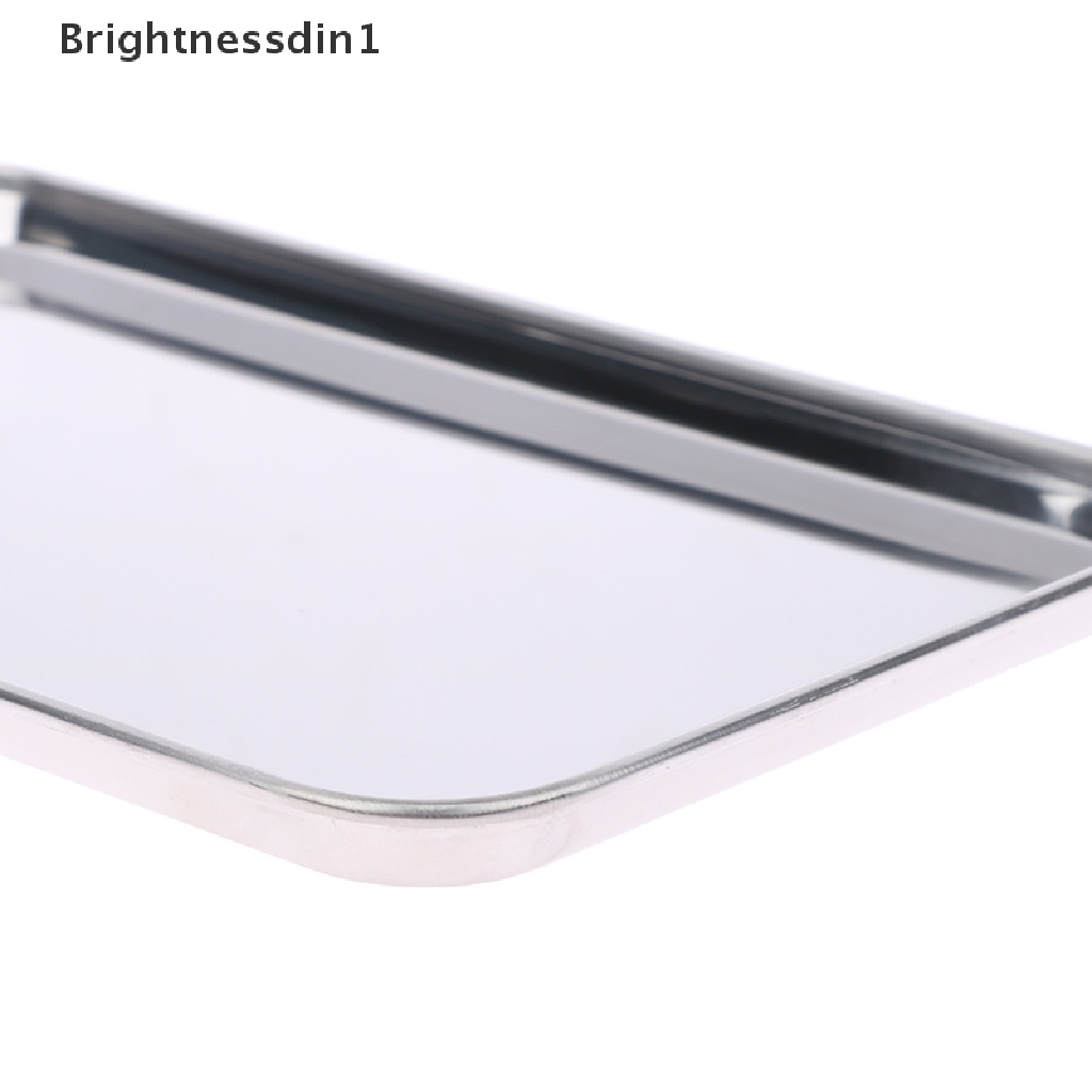 (Brightdin1) Nampan Persegi Panjang Bahan Stainless Steel Untuk Dapur