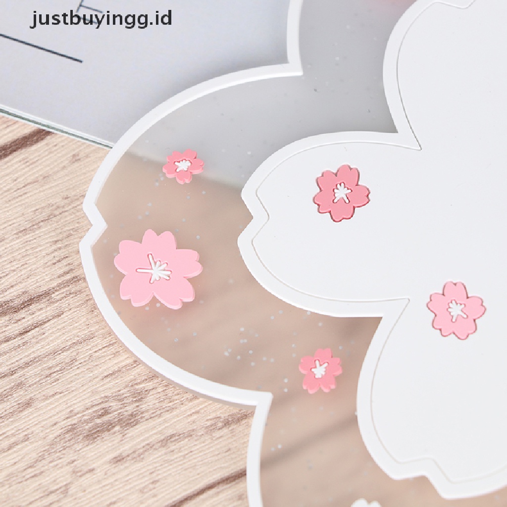 (Justbuyingg.Id) Tatakan Gelas Motif Bunga Sakura Anti Slip Tahan Panas Untuk Kantor