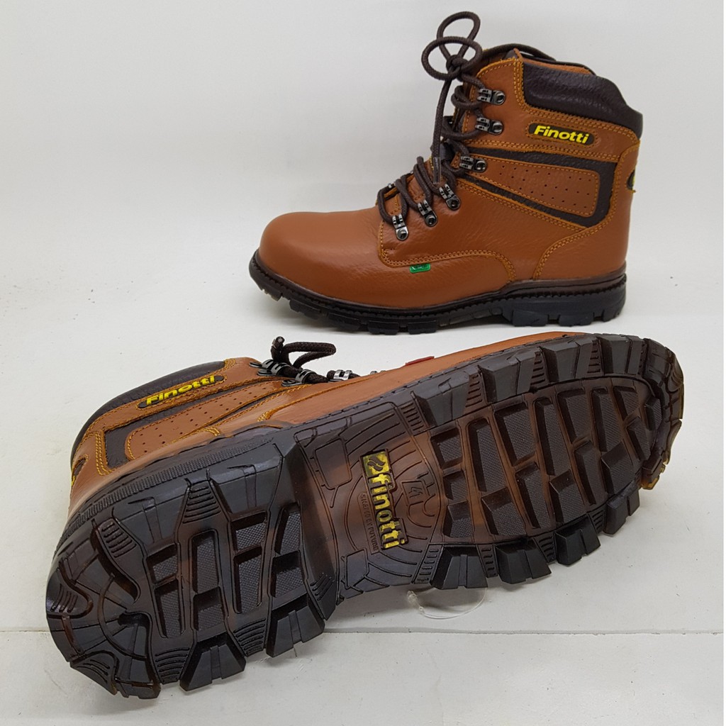 Sepatu safety boots kulit toecap baja Finotti GR 913