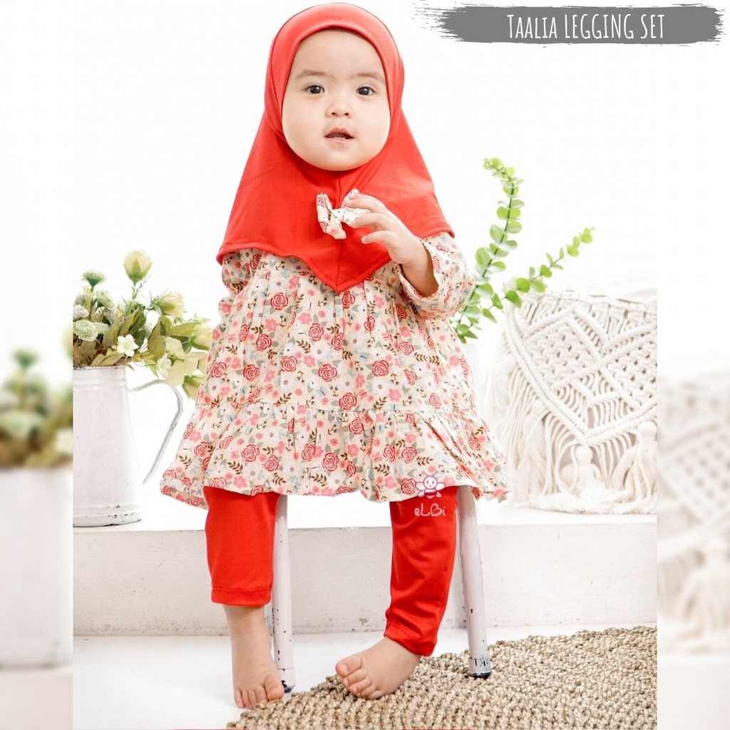 Gamis Anak Perempuan 1-6 Tahun / Baju Muslim Anak Taalia / Baju Muslim Anak Perempuan Cantik