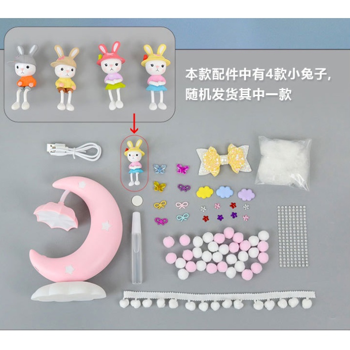 J3 - DIY Globe kotak musik lampu malam Cressent Mainan kerajinan tangan