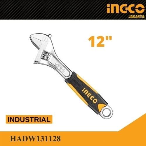 Adjustable Wrench 12&quot; INGCO HADW131128 Kunci Inggris Gagang Karet Inch