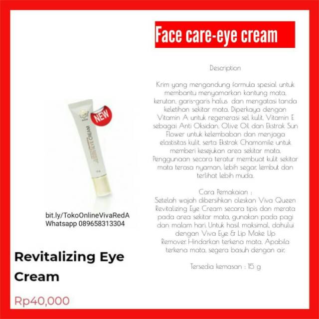 VIVA QUEEN Revitalizing Eye Cream 15g