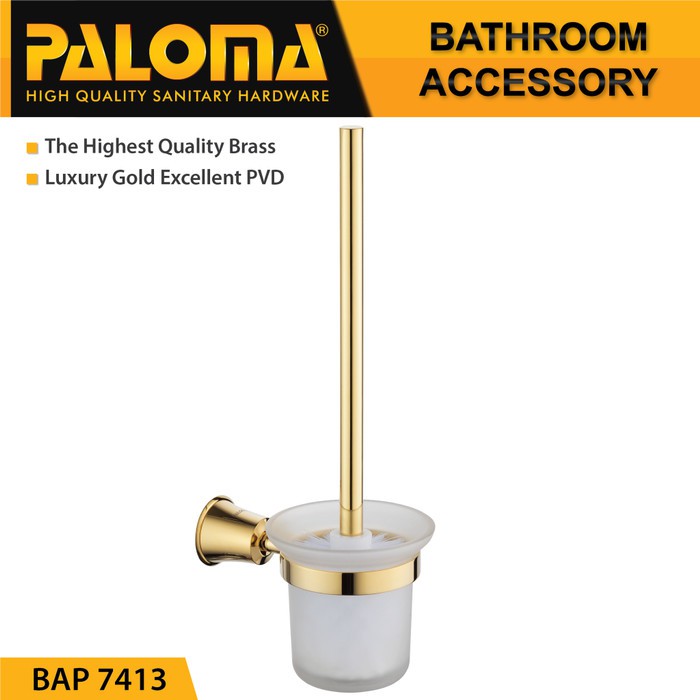 Toilet Brush &amp; Holder PALOMA BAP 7413 Tempat Sikat WC Kamar Mandi