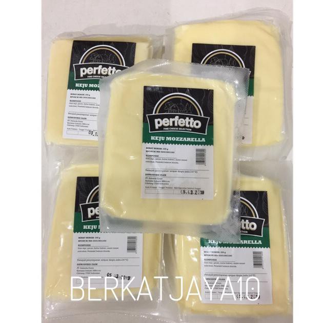 

Keju Mozzarella Perfetto 250 Gram (GOSEND / GRAB ONLY)