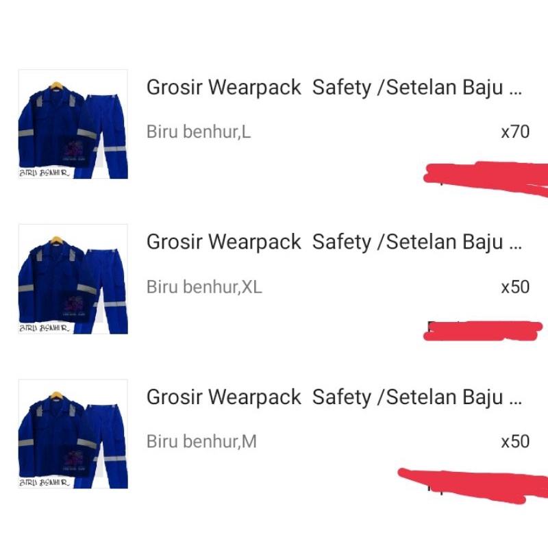 Grosir Wearpack  Safety /Setelan Baju dan celana /wearpack coverall/ Seragam Kerja Proyek