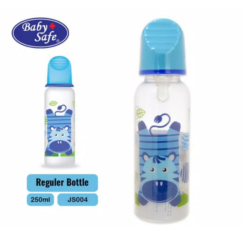 JS003 JS004 Baby Safe Feeding Bottle / Botol Susu Dot Bayi Babysafe 125ml 250ml