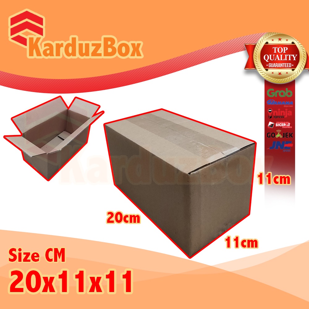 

20x11x11 kardus box packaging POLOS BARU