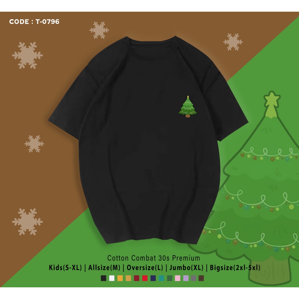 FREE CUSTOM NAMA - T-SHIRT / KAOS CHIRSTMAS TREE / KADO NATAL / CUSTOM TEE / REAL PICTURE