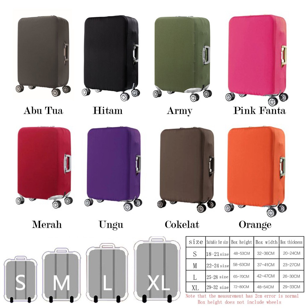 Premium Sarung Koper Elastis Luggage Cover Elastic Pelindung Koper Doky