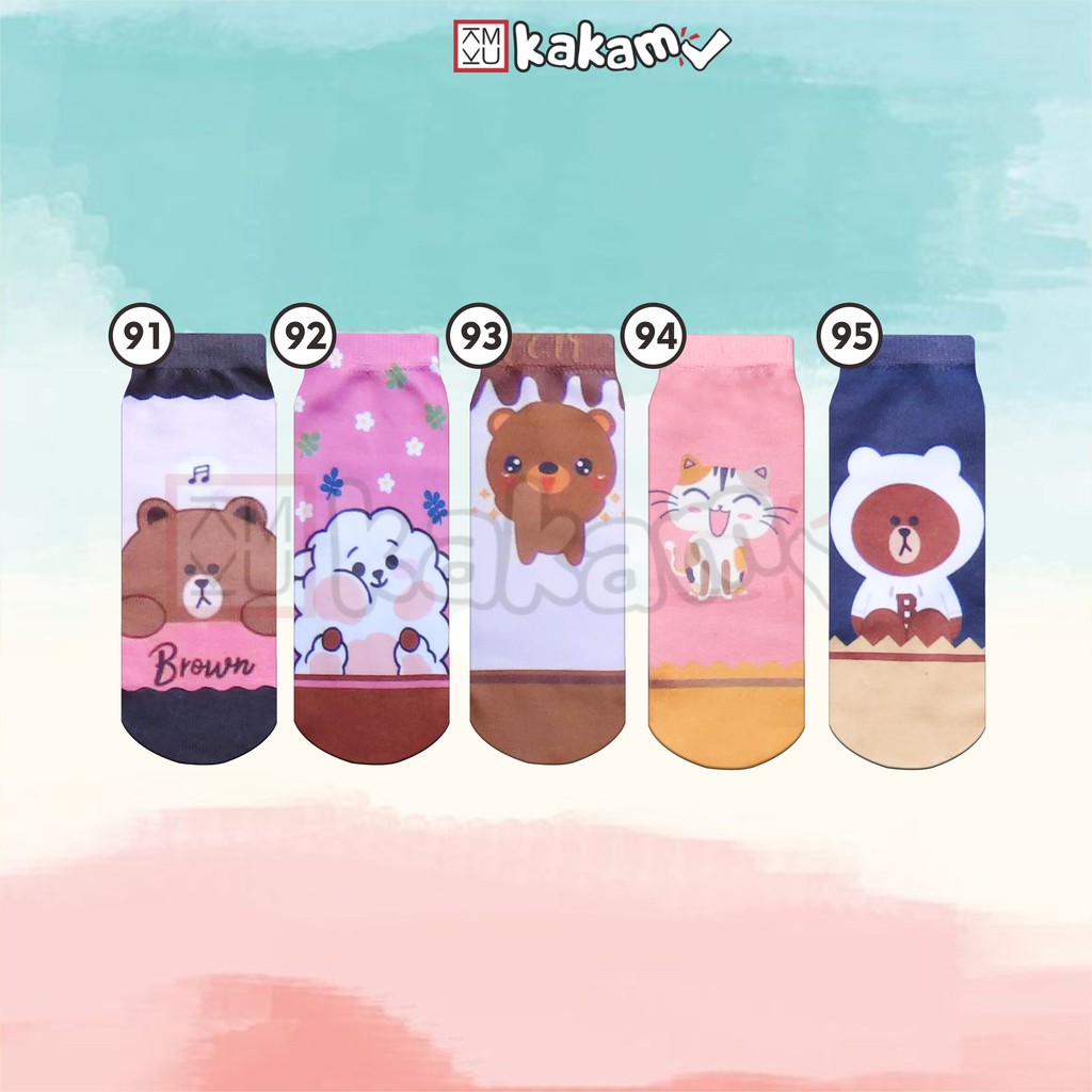 Kakamu  Kaos Kaki Printing Anak Laki-Laki Karakter E