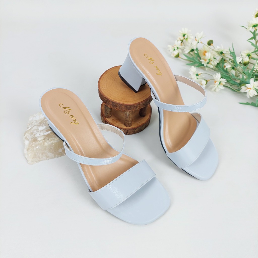 BBS MSH 07 Sandal High Heels Hak Tahu Tali Chunky Wanita Impor Murah