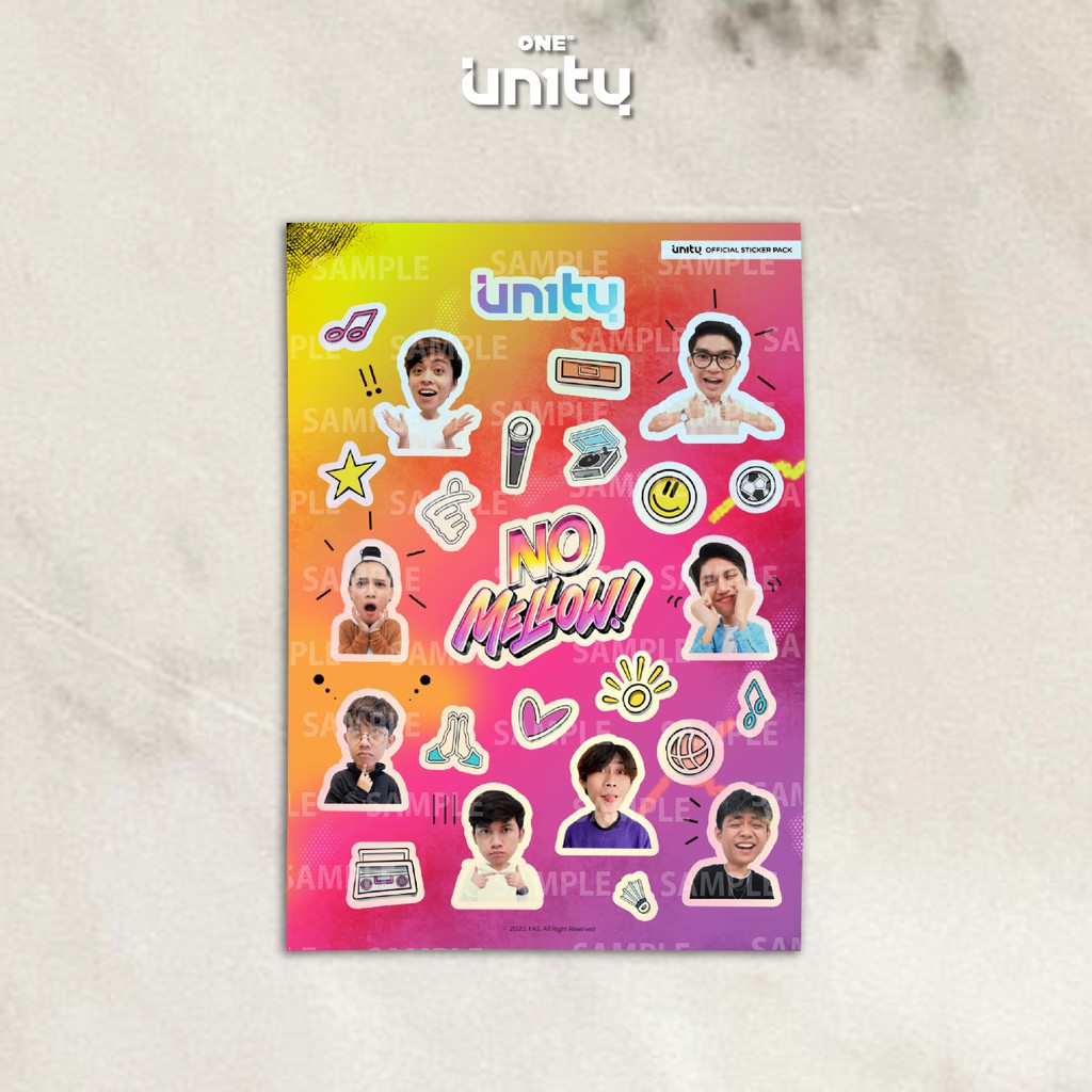 UN1TY No Mellow Edition Hologram Sticker