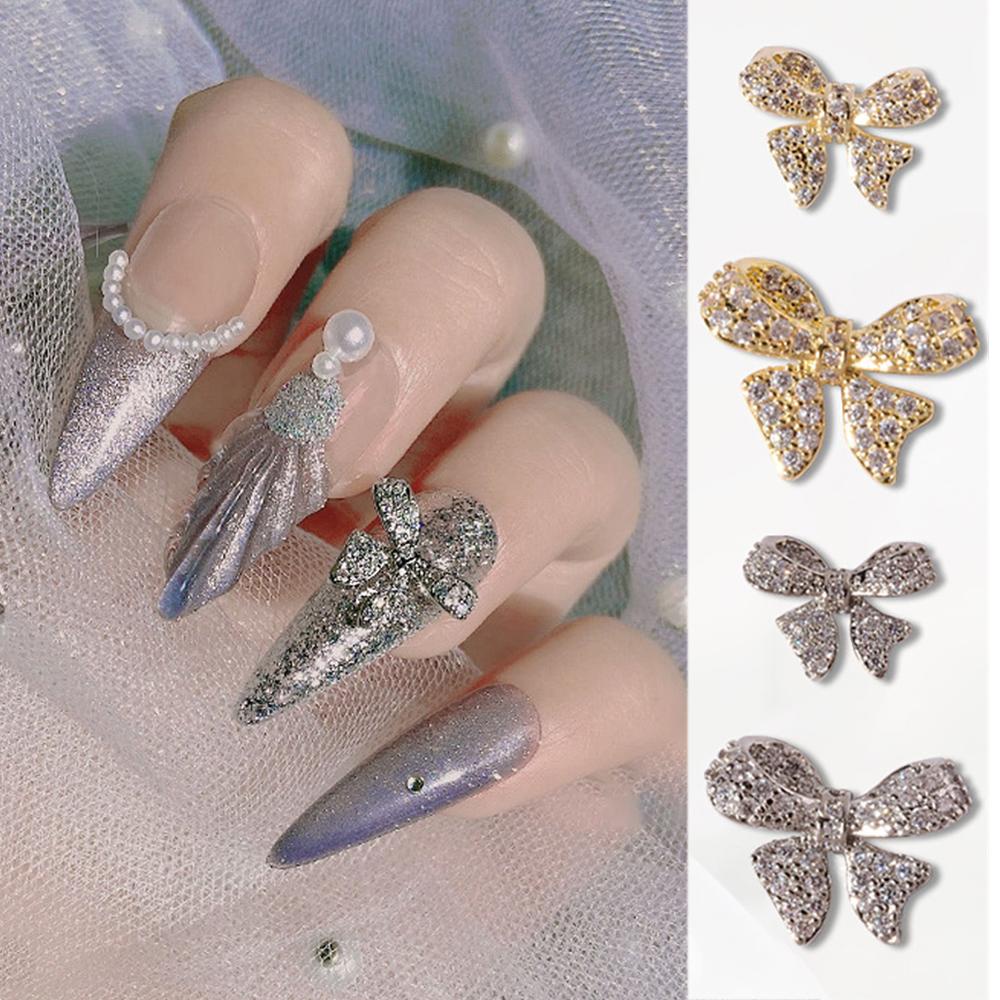 Mxbeauty 3D Kuku Berlian Imitasi Zirkon DIY Kuku Ikatan Simpul Bor Halus Nail Art Dekorasi