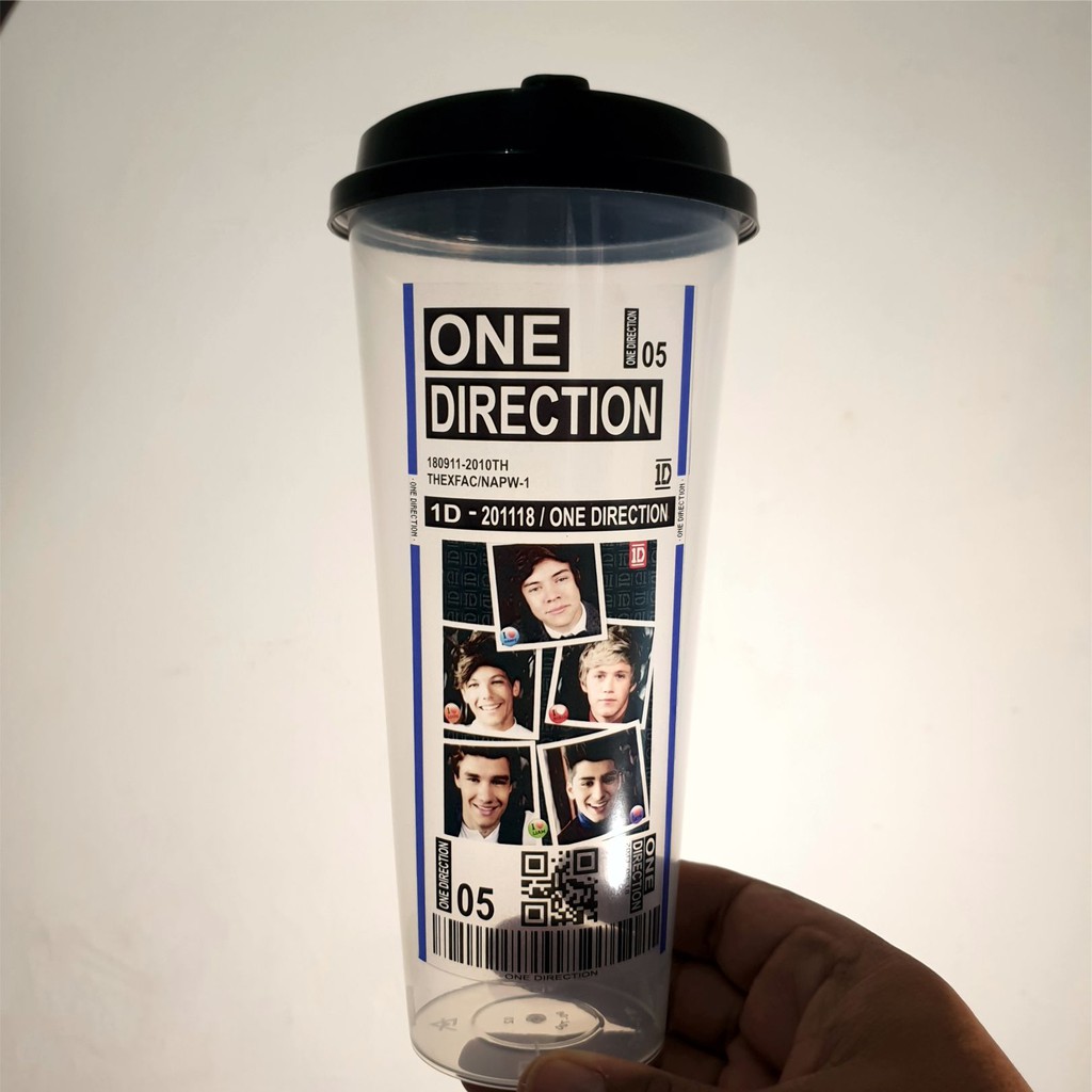 [Wajib Beli Kardus/bubblewrap] Reusable Cup One Direction ( Ready Stok )