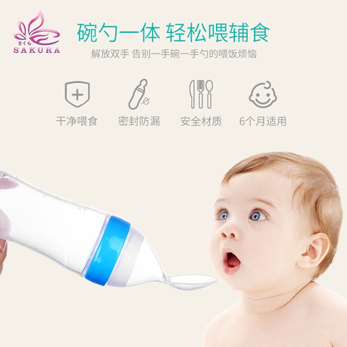 Botol Sendok Makan Bayi Baby Safe Bottle Spoon-sosoyo