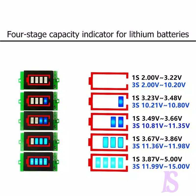 Tester Kapasitas Level Baterai modul Lithium ion BMS PCB