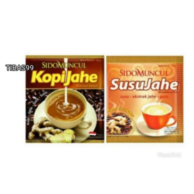 

Sidomuncul Kopi jahe dan Susu Jahe Serbuk Sachet Isi 10pcs