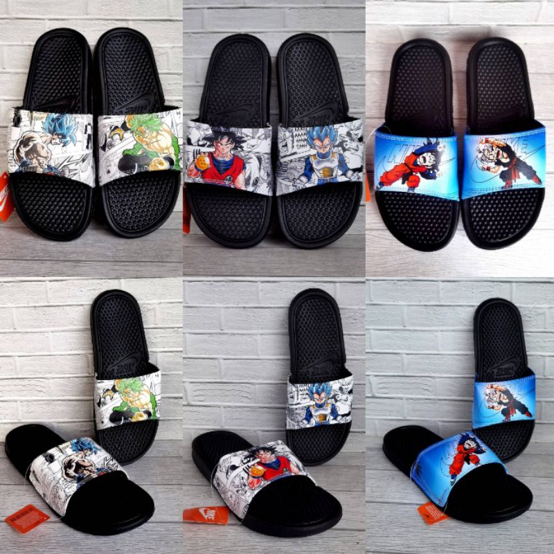 Sandal Slide Nike Benassi Swoosh x DragonBall. 39-44. Gratis Box