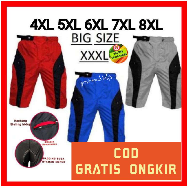 CELANA SEPEDA PRIA PADDING MODEL BARU - CELANA GOWES PRIA PAD BIG SIZE JUMBO XXXL 5XL
