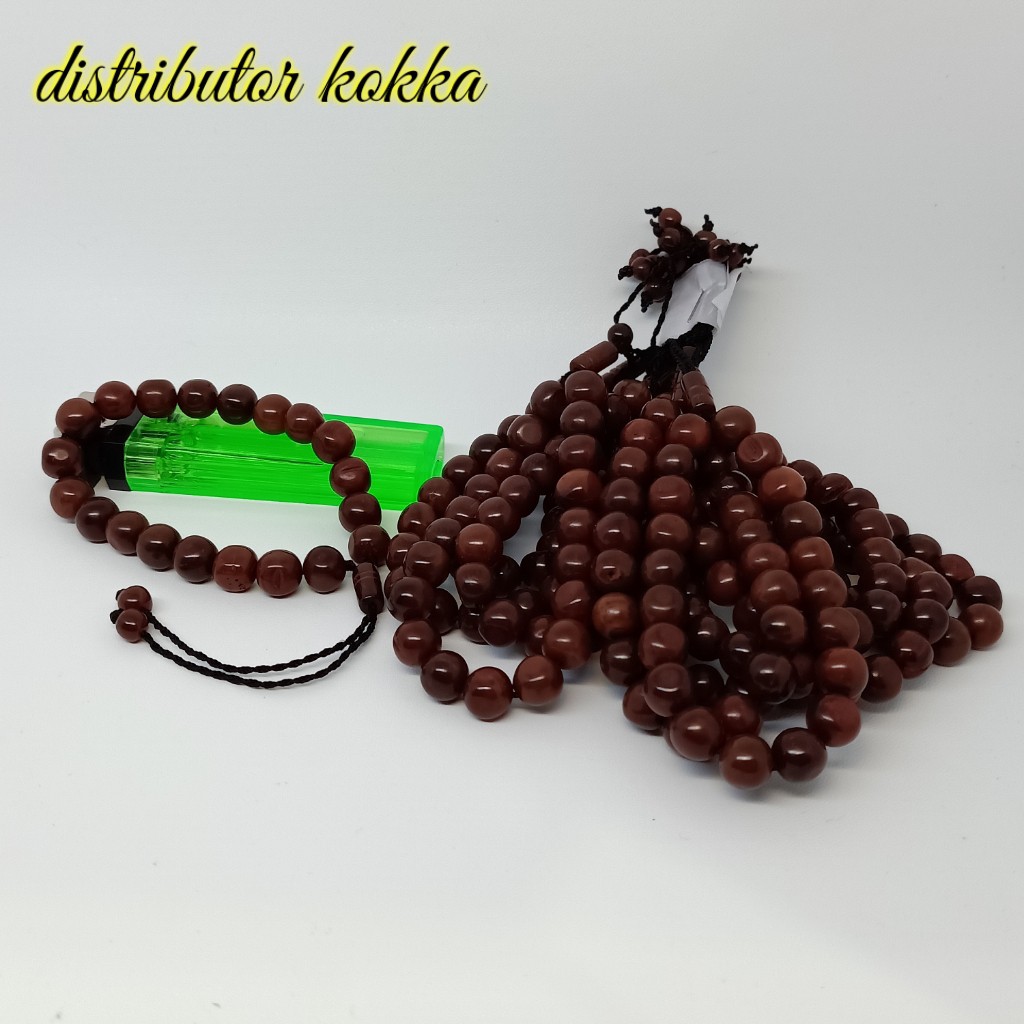 ( SUPER MURAH ) grosir 10 gelang kokka kaukah fukakah koka bulat kpl 8 mm coklat