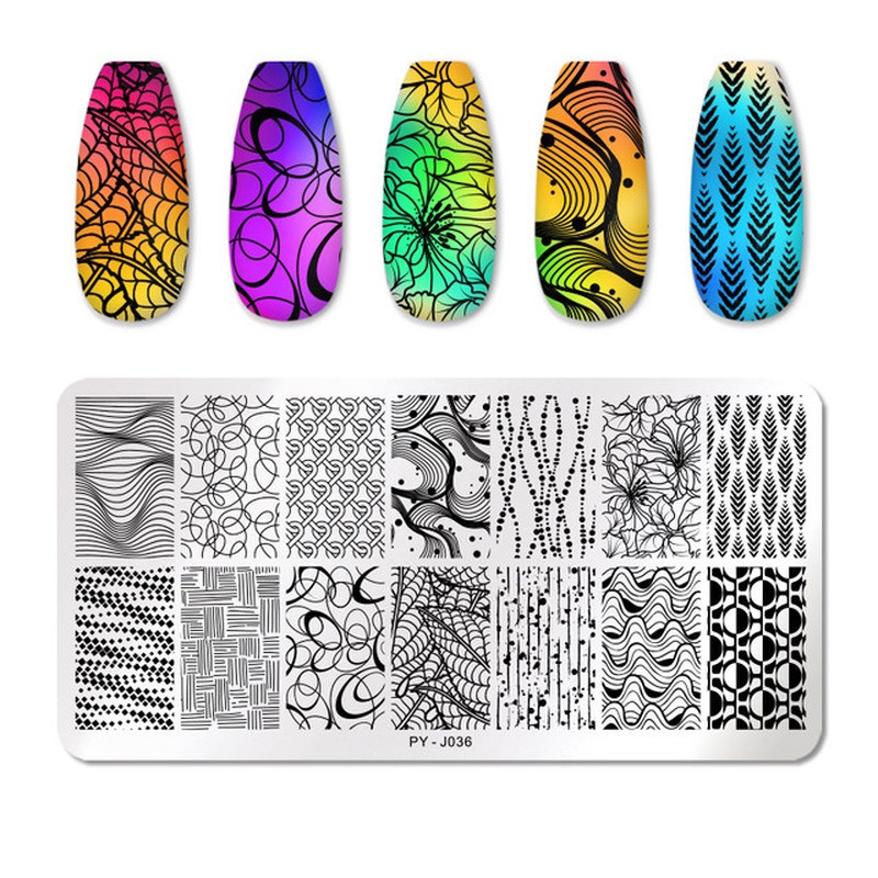 1pc Plat Stempel Kuku Motif Bunga / Hewan Untuk Aksesoris Nail Art / Manicure Diy