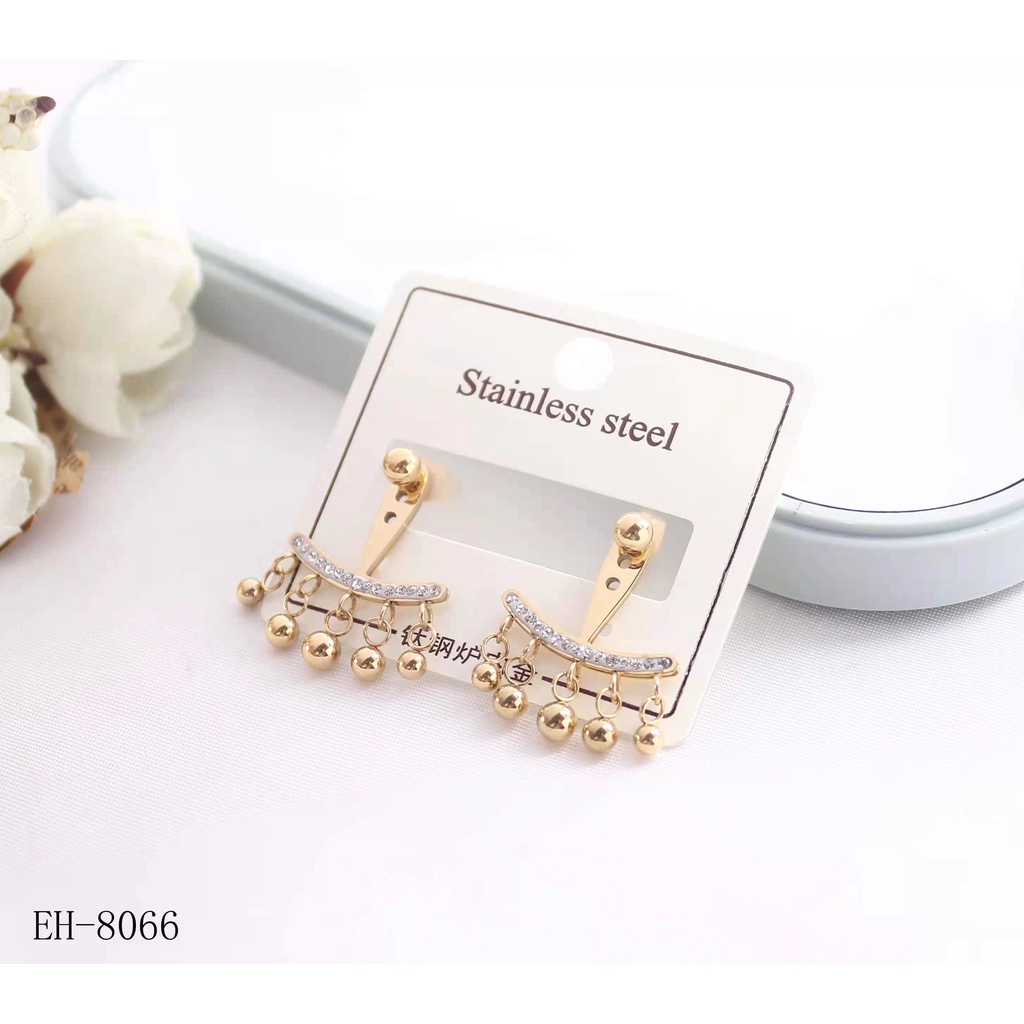 Anting titanium biji bola perhiasan fashion 0019,8066