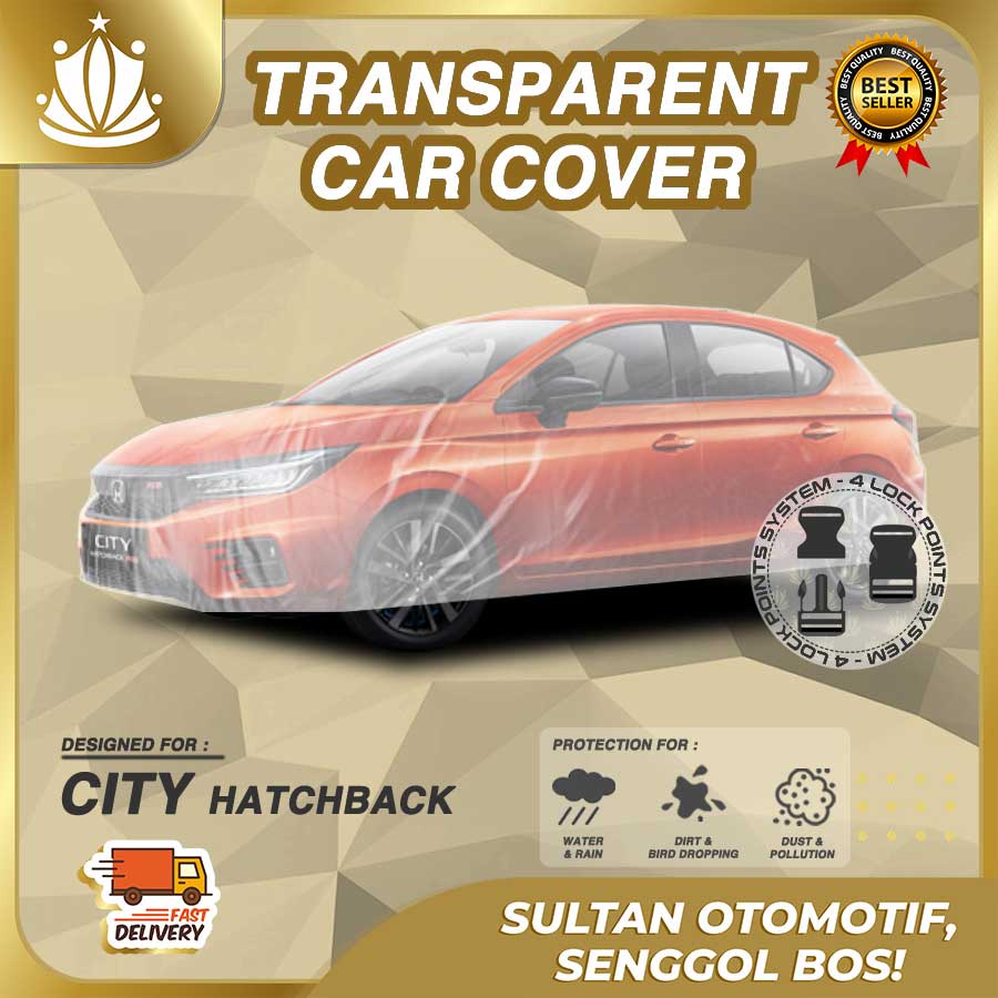 Body Cover Mobil Plastik TEBAL City Hatchback WATERPROOF