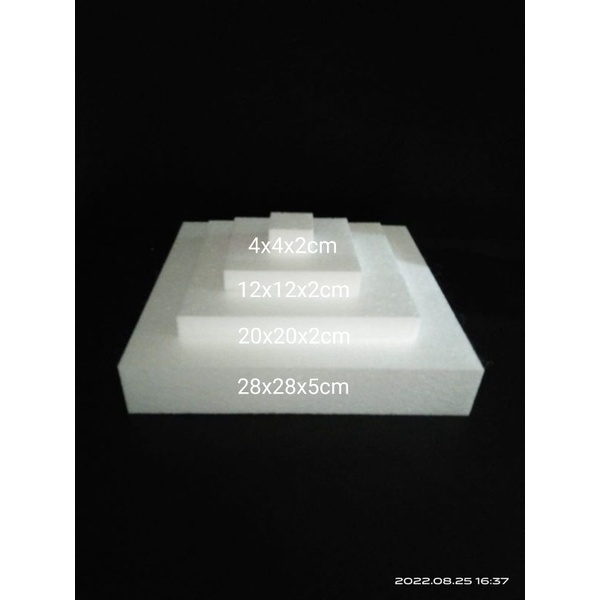4 Susun Tinggi 11cm Square Dummy Cake Styrofoam Gabus Tatakan Mini Cake Kotak Set