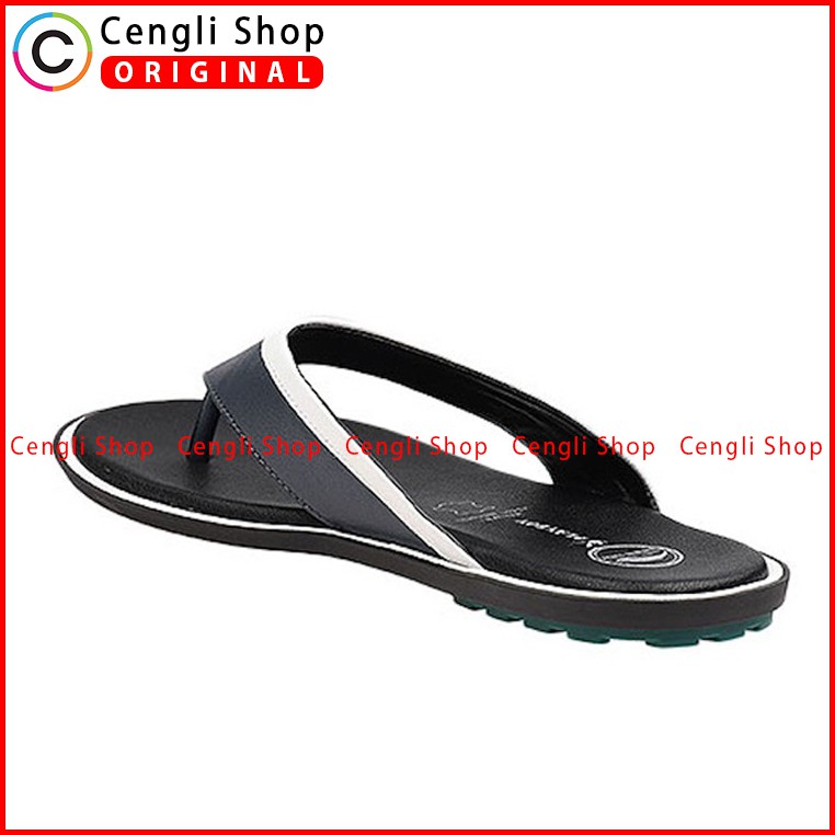 PLAYBOY SANDAL JEPIT KULIT CASUAL PRIA ORIGINAL TERBARU BIRU NAVY PLB6