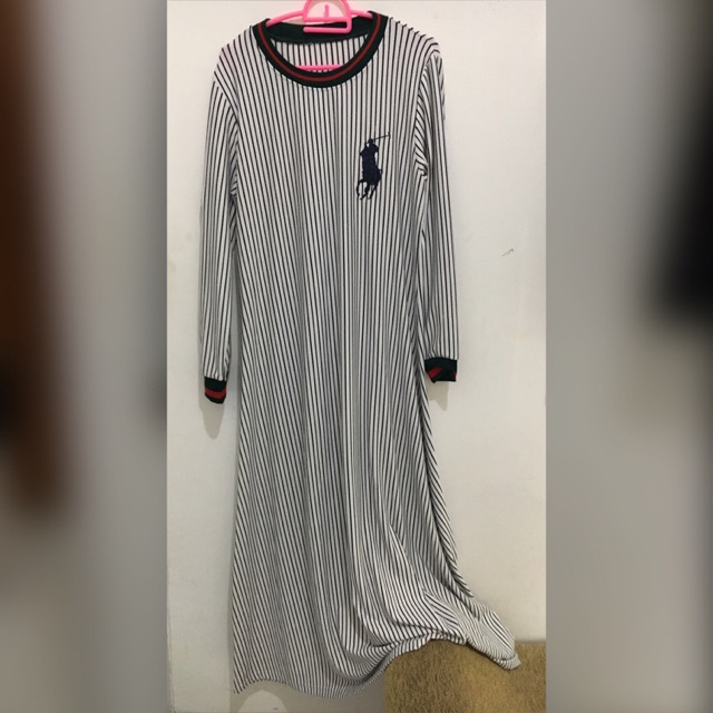 PRELOVED gamis stripes sporty