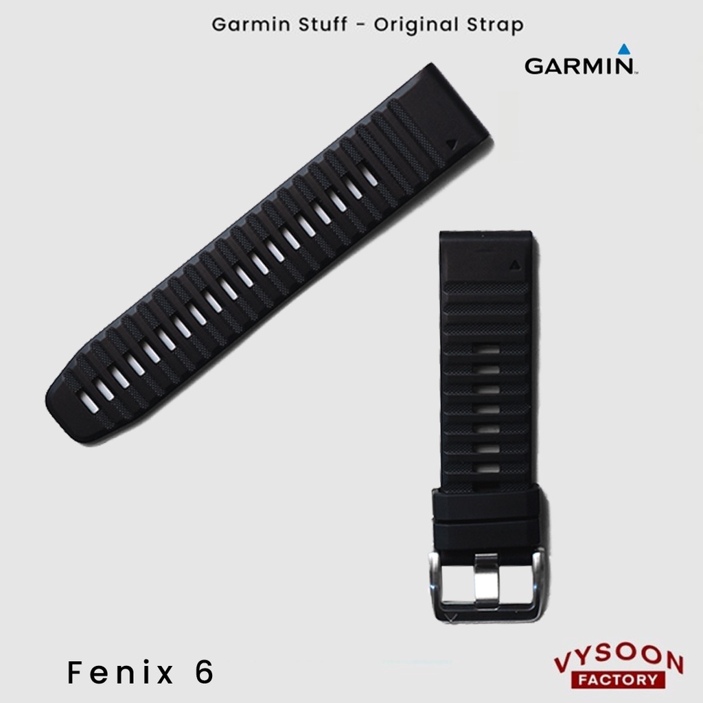Strap Rubber Jam Smartwatch Garmin Fenix 6 QR Original - Black