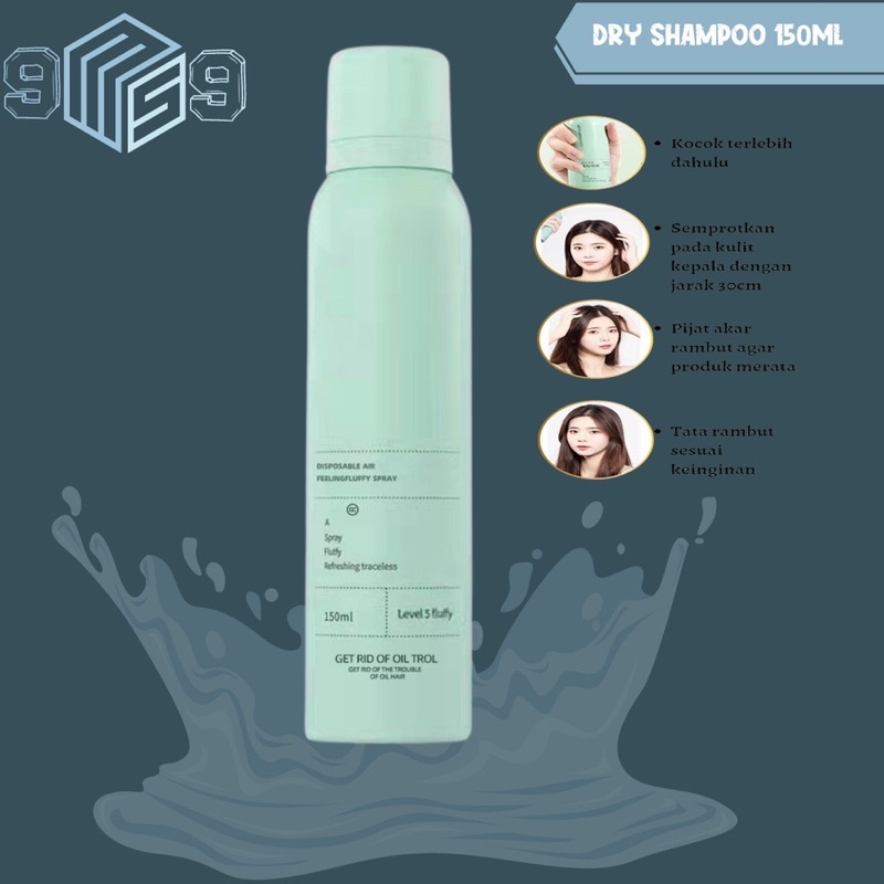 Dry Shampoo 150 ML Semprotan Rambut Kering Untuk Mengembangkan Rambut Minyak Rambut Kontrol Rambut Berminyak