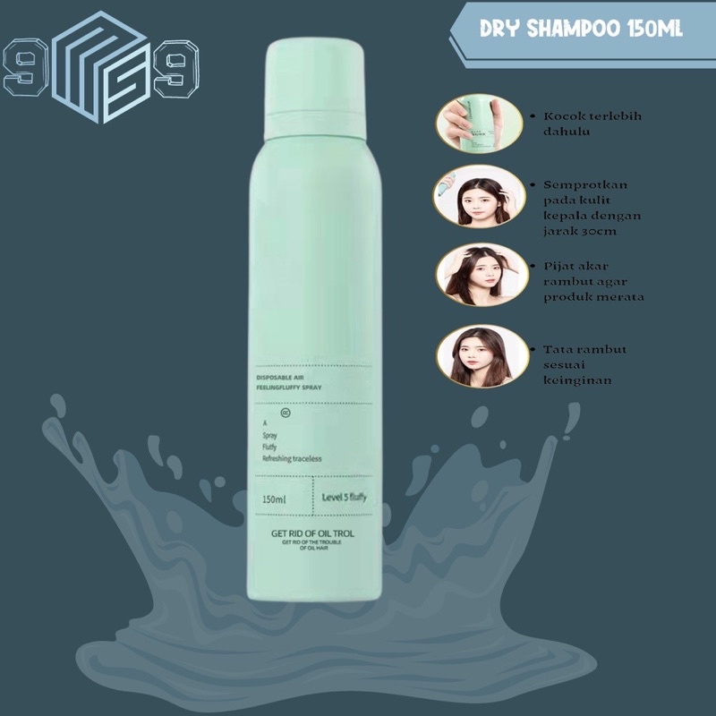 Dry Shampoo 150 ML Semprotan Rambut Kering Untuk Mengembangkan Rambut Minyak Rambut Kontrol Rambut Berminyak