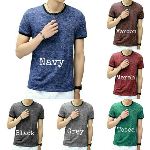  Kaos  Oneck pria  keren  pakaian pria  terbaru motip Shopee  