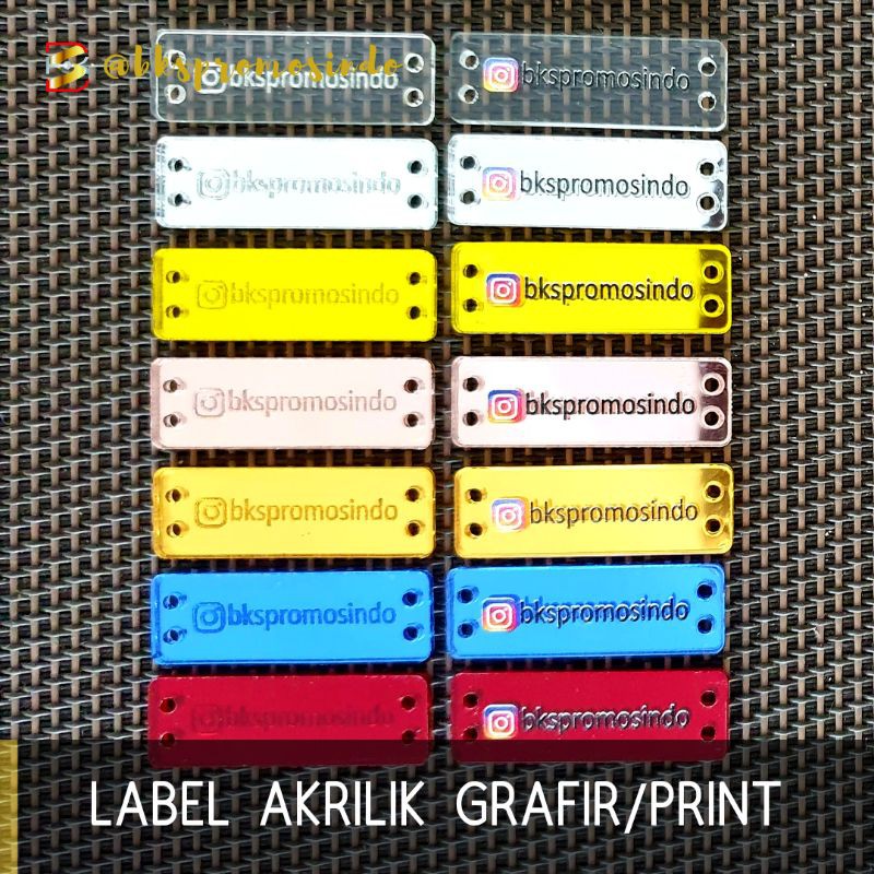 

Label Akrilik Mirror Grafir Banyak Pilihan Warna & Custom